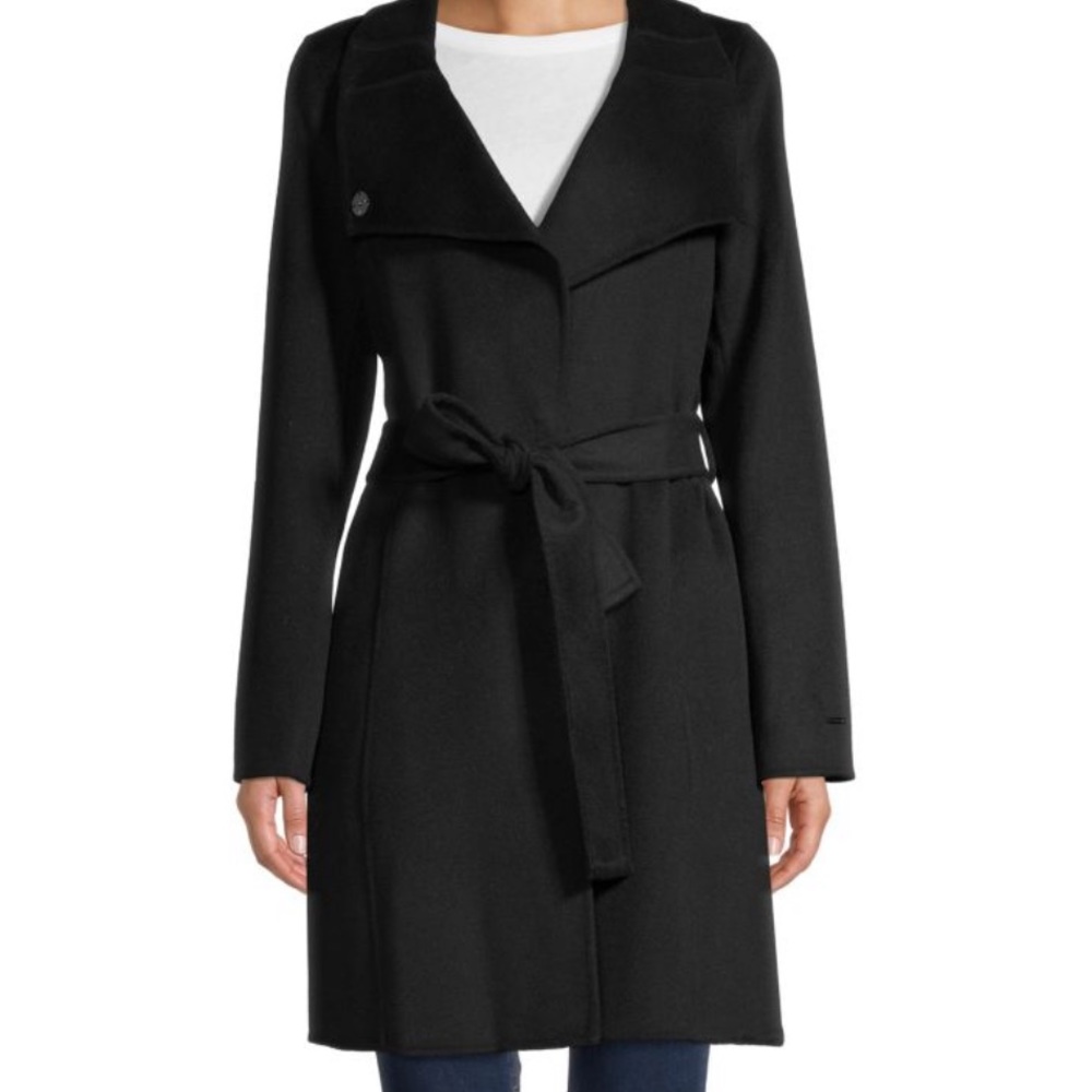 Tahari Evans Belted Wool Coat - Medium 🧥 BNWT